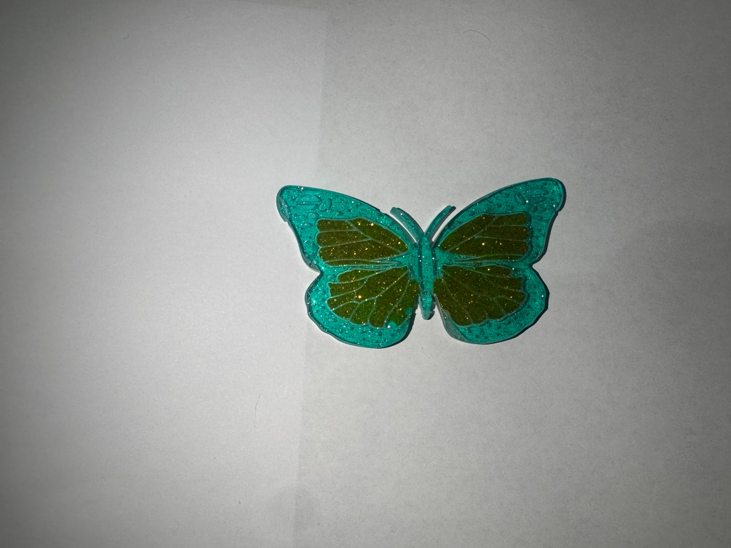 Mini Golden Ember Butterfly – Handmade Resin Art