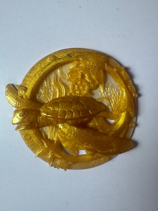 Marine Harmony Turtle Gold