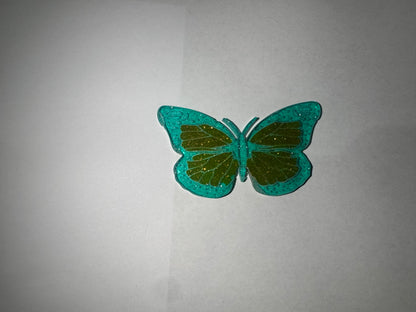 Mini Golden Ember Butterfly – Handmade Resin Art